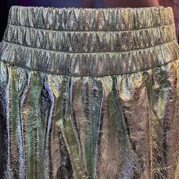 $795 IRO Metallic Green Shorts Euro 36 / 4 / S NWT - Picture 4 of 8